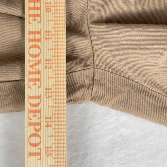 Everlane Chino Pants Womens 00S Beige‎ Stretch Flat Front High Waisted Wide Leg - Picture 5 of 9